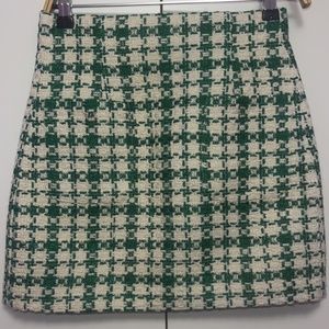 ZARA TWEED LIKE MATERIAL SKIRT